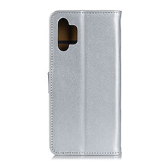 Coque Portefeuille Livre Cuir Etui Clapet A08D pour Samsung Galaxy A32 5G Argent