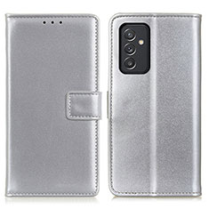 Coque Portefeuille Livre Cuir Etui Clapet A08D pour Samsung Galaxy A34 5G Argent