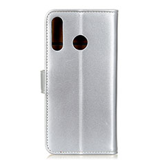 Coque Portefeuille Livre Cuir Etui Clapet A08D pour Samsung Galaxy A70E Argent