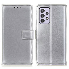 Coque Portefeuille Livre Cuir Etui Clapet A08D pour Samsung Galaxy A73 5G Argent