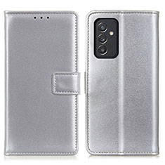 Coque Portefeuille Livre Cuir Etui Clapet A08D pour Samsung Galaxy A82 5G Argent