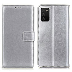 Coque Portefeuille Livre Cuir Etui Clapet A08D pour Samsung Galaxy F02S SM-E025F Argent