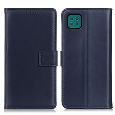 Coque Portefeuille Livre Cuir Etui Clapet A08D pour Samsung Galaxy F42 5G Bleu