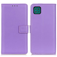 Coque Portefeuille Livre Cuir Etui Clapet A08D pour Samsung Galaxy F42 5G Violet