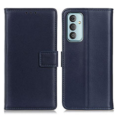 Coque Portefeuille Livre Cuir Etui Clapet A08D pour Samsung Galaxy M23 5G Bleu