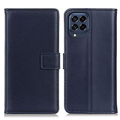 Coque Portefeuille Livre Cuir Etui Clapet A08D pour Samsung Galaxy M53 5G Bleu