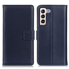 Coque Portefeuille Livre Cuir Etui Clapet A08D pour Samsung Galaxy S22 5G Bleu