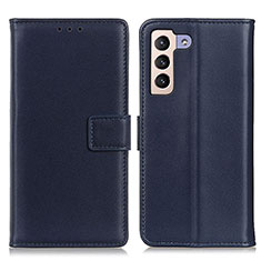 Coque Portefeuille Livre Cuir Etui Clapet A08D pour Samsung Galaxy S22 Plus 5G Bleu