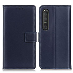 Coque Portefeuille Livre Cuir Etui Clapet A08D pour Sony Xperia 1 III Bleu