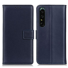 Coque Portefeuille Livre Cuir Etui Clapet A08D pour Sony Xperia 1 IV Bleu