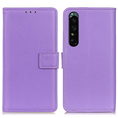 Coque Portefeuille Livre Cuir Etui Clapet A08D pour Sony Xperia 1 IV Violet