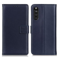 Coque Portefeuille Livre Cuir Etui Clapet A08D pour Sony Xperia 10 III Bleu