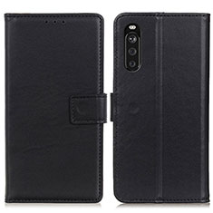 Coque Portefeuille Livre Cuir Etui Clapet A08D pour Sony Xperia 10 III Lite Noir