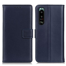 Coque Portefeuille Livre Cuir Etui Clapet A08D pour Sony Xperia 5 III Bleu