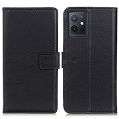 Coque Portefeuille Livre Cuir Etui Clapet A08D pour Vivo T1 5G India Noir