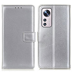 Coque Portefeuille Livre Cuir Etui Clapet A08D pour Xiaomi Mi 12 5G Argent