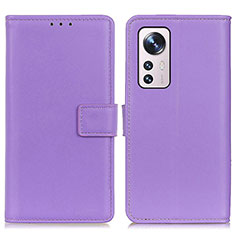 Coque Portefeuille Livre Cuir Etui Clapet A08D pour Xiaomi Mi 12S Pro 5G Violet