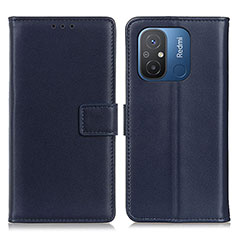 Coque Portefeuille Livre Cuir Etui Clapet A08D pour Xiaomi Poco C55 Bleu