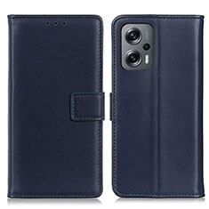 Coque Portefeuille Livre Cuir Etui Clapet A08D pour Xiaomi Redmi Note 12 Turbo 5G Bleu