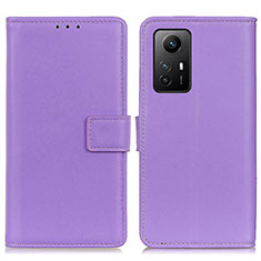 Coque Portefeuille Livre Cuir Etui Clapet A08D pour Xiaomi Redmi Note 12S Violet