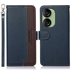 Coque Portefeuille Livre Cuir Etui Clapet A09D pour Asus ZenFone 10 Bleu