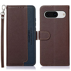 Coque Portefeuille Livre Cuir Etui Clapet A09D pour Google Pixel 8a 5G Marron