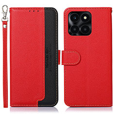 Coque Portefeuille Livre Cuir Etui Clapet A09D pour Huawei Honor X6a Rouge