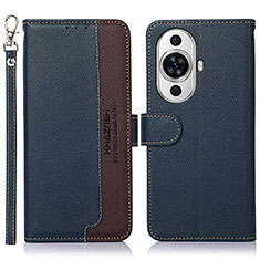 Coque Portefeuille Livre Cuir Etui Clapet A09D pour Huawei Nova 11 Bleu