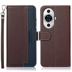 Coque Portefeuille Livre Cuir Etui Clapet A09D pour Huawei Nova 11 Marron