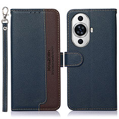 Coque Portefeuille Livre Cuir Etui Clapet A09D pour Huawei Nova 11 Pro Bleu