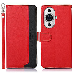 Coque Portefeuille Livre Cuir Etui Clapet A09D pour Huawei Nova 11 Rouge