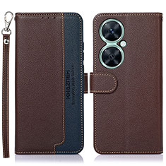 Coque Portefeuille Livre Cuir Etui Clapet A09D pour Huawei Nova 11i Marron