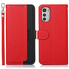 Coque Portefeuille Livre Cuir Etui Clapet A09D pour Motorola Moto E32 Rouge