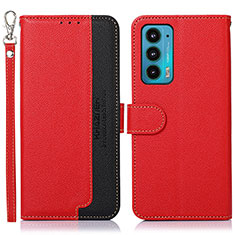 Coque Portefeuille Livre Cuir Etui Clapet A09D pour Motorola Moto Edge 20 5G Rouge