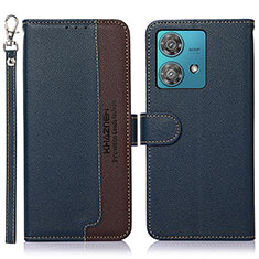 Coque Portefeuille Livre Cuir Etui Clapet A09D pour Motorola Moto Edge 40 Neo 5G Bleu