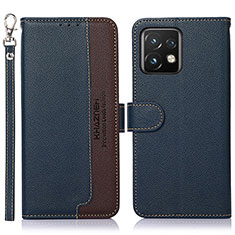 Coque Portefeuille Livre Cuir Etui Clapet A09D pour Motorola Moto Edge 40 Pro 5G Bleu