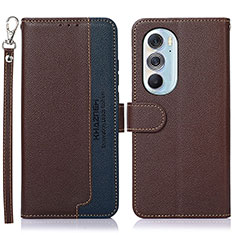 Coque Portefeuille Livre Cuir Etui Clapet A09D pour Motorola Moto Edge X30 5G Marron