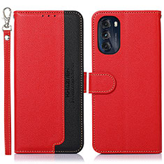 Coque Portefeuille Livre Cuir Etui Clapet A09D pour Motorola Moto G 5G (2022) Rouge