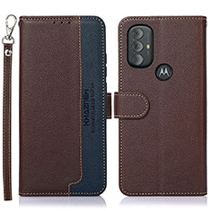 Coque Portefeuille Livre Cuir Etui Clapet A09D pour Motorola Moto G Play (2023) Marron