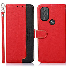 Coque Portefeuille Livre Cuir Etui Clapet A09D pour Motorola Moto G Play (2023) Rouge