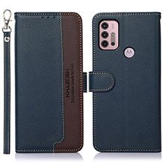 Coque Portefeuille Livre Cuir Etui Clapet A09D pour Motorola Moto G31 Bleu