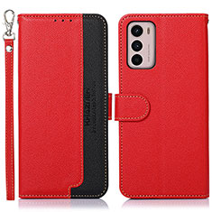 Coque Portefeuille Livre Cuir Etui Clapet A09D pour Motorola Moto G42 Rouge