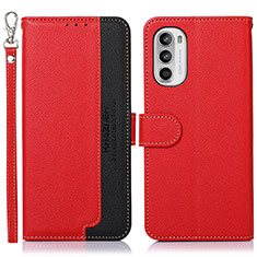 Coque Portefeuille Livre Cuir Etui Clapet A09D pour Motorola MOTO G52 Rouge