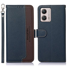 Coque Portefeuille Livre Cuir Etui Clapet A09D pour Motorola Moto G53 5G Bleu