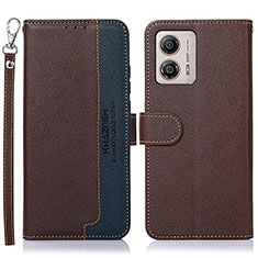 Coque Portefeuille Livre Cuir Etui Clapet A09D pour Motorola Moto G53 5G Marron