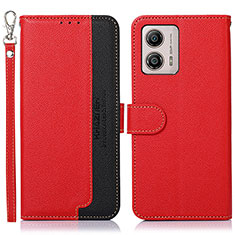 Coque Portefeuille Livre Cuir Etui Clapet A09D pour Motorola Moto G53 5G Rouge