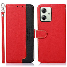 Coque Portefeuille Livre Cuir Etui Clapet A09D pour Motorola Moto G54 5G Rouge