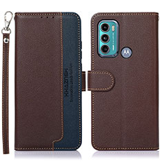 Coque Portefeuille Livre Cuir Etui Clapet A09D pour Motorola Moto G60 Marron