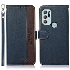 Coque Portefeuille Livre Cuir Etui Clapet A09D pour Motorola Moto G60s Bleu