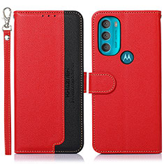 Coque Portefeuille Livre Cuir Etui Clapet A09D pour Motorola Moto G71 5G Rouge